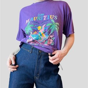 Vintage Purple Oversized Tee M